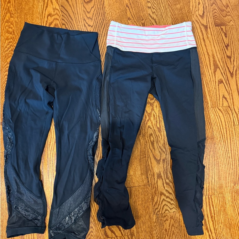 Lululemon women’s capri leggings with lace detail size 4